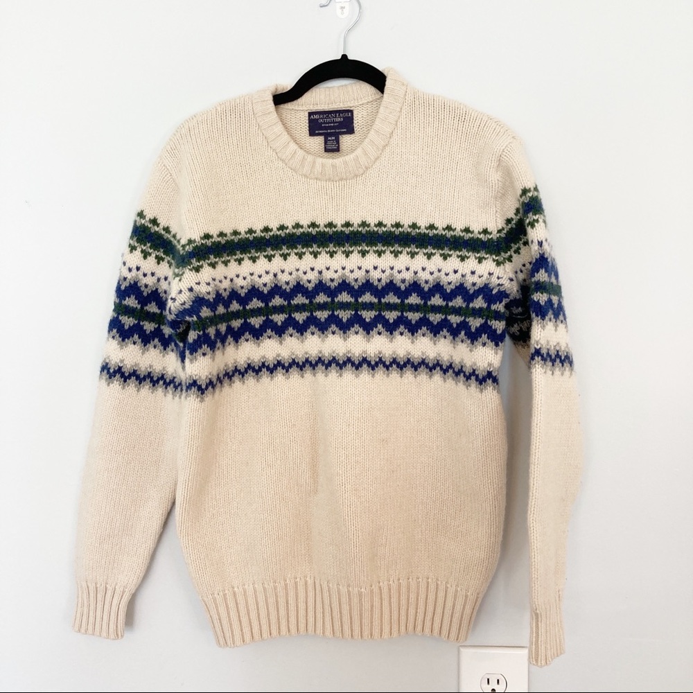 Vintage American eagle cream sweater-M